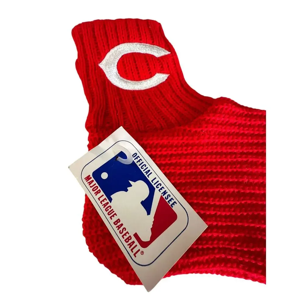 Vintage MLB Cincinnati Reds Acrylic Knit Bootie Socks NWT